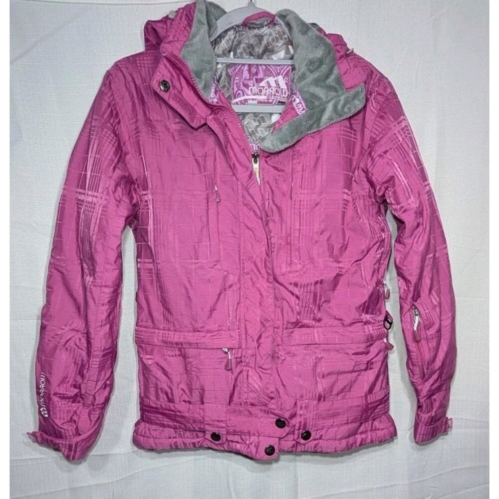Morrow Women's‎ Pink Hooded 5000mm Waterproof Snowboard Ski Jacket Sz S/P